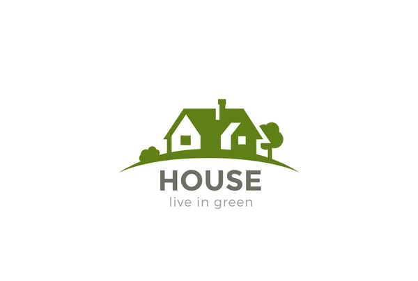 Modello logo della casa — Vettoriale Stock