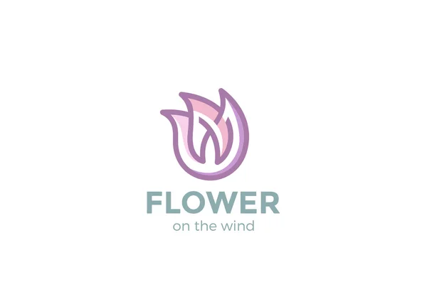 Flower abstract Logo design — Stock Vector