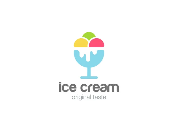 Design de logotipo de sorvete —  Vetores de Stock