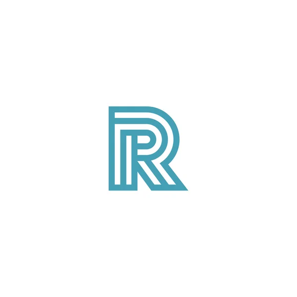 Nemožné písmeno R Logo design — Stockový vektor