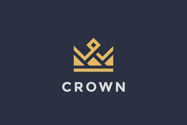 Geometric Crown abstract Logo design — Stock Vector