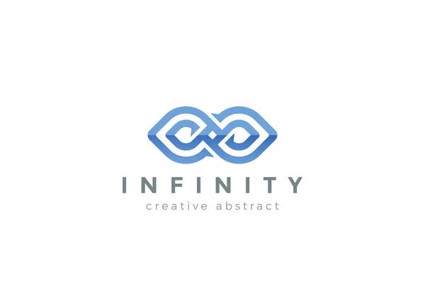Logotipo infinito diseño abstracto — Vector de stock