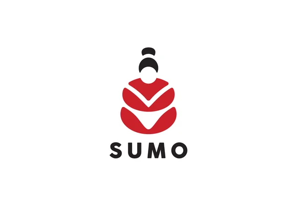 Логотип борца сумо — стоковый вектор