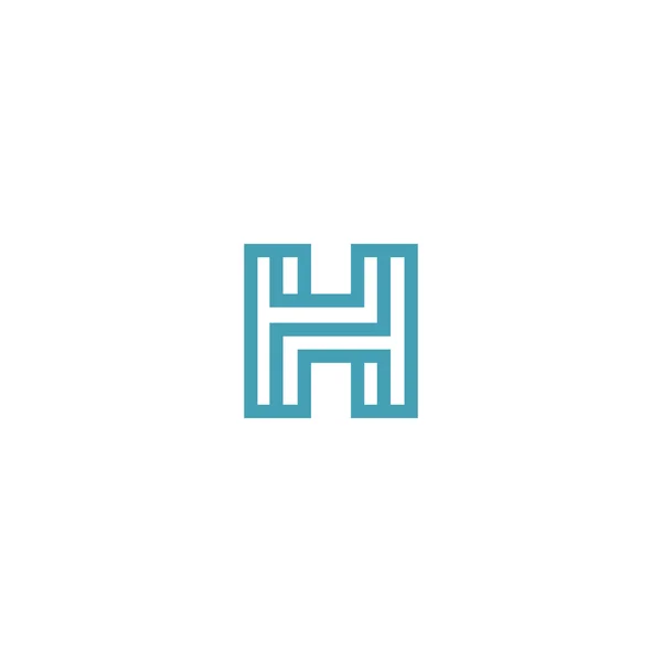 不可能の文字 H ロゴ デザイン — ストックベクタ