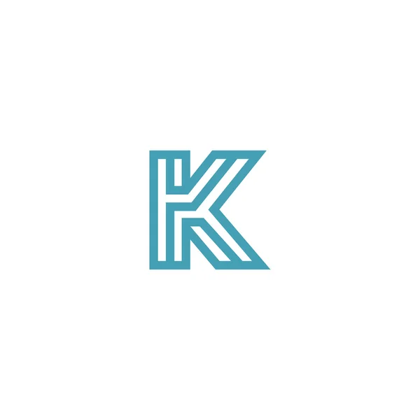 Omöjligt bokstaven K Logo design — Stock vektor