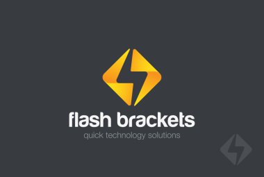 Flash logo tasarım vektör şablonu