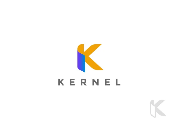 Letter K Logo ribbon design vector template — Stock Vector