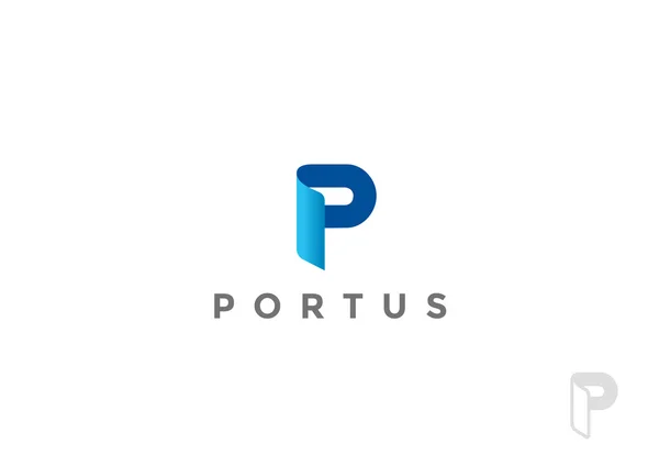 Carta P Design da fita do logotipo —  Vetores de Stock