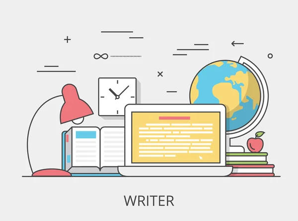 Website van copywriting Writer Service — Stockvector