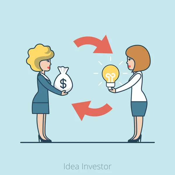 Investor offering profit for Idea — Stock Vector