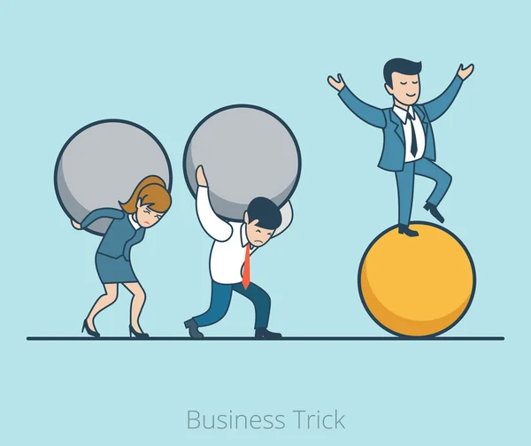 Podnikatel, balancování na kouli — Stockový vektor