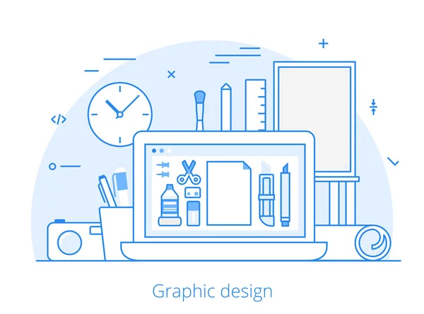 Diseño gráfico sitio web héroe imagen — Archivo Imágenes Vectoriales