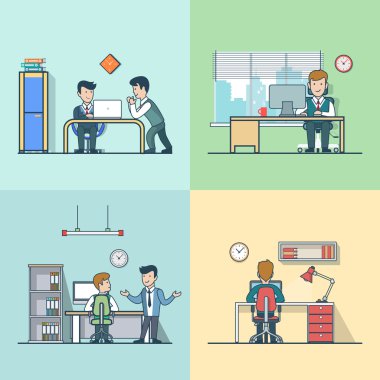 Mobilya ve iş durumları ile Ofis