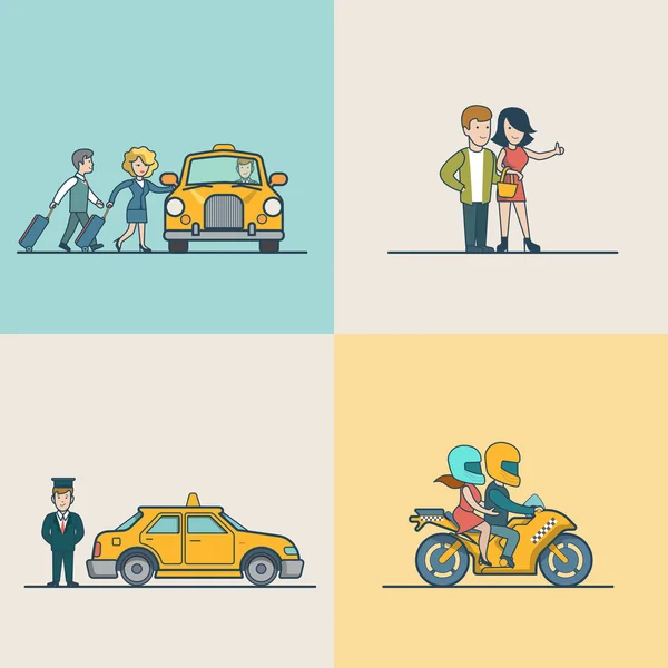 Concept de transport de passagers — Image vectorielle