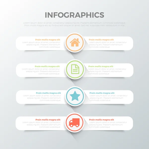 Infographics háttér koncepció — Stock Vector