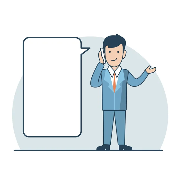 Businessman making phone call — Stock Vector