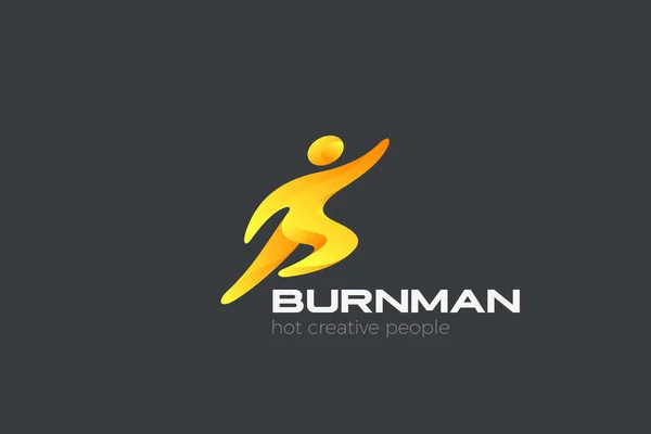 Superman Businessman Logo Sport Fliegen Abstrakte Charakter Design Vektor Vorlage — Stockvektor