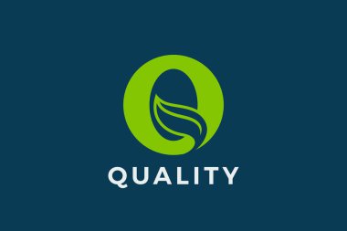 Q harfi Logo Zarif tasarım vektör şablonu. Lüks Kozmetik Organik Eko marka Logotype konsept sembolü.