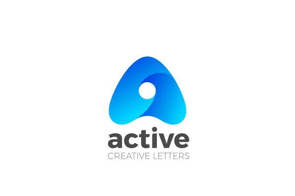 Letter Logo Design Friendly Corporate Entertainment Media Technology Digital Business — Stockový vektor