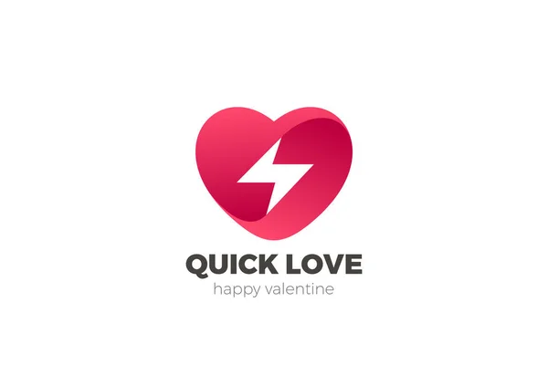 Corazón Amor Logo Diseño Vector Plantilla — Archivo Imágenes Vectoriales