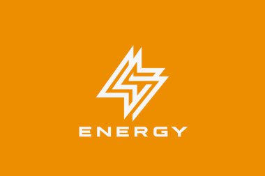 Flash Energy Logo Şimşeği Döngülü Geometrik Tasarım Vektörü Doğrusal Tasarım Şablonu Biçimi. Sonsuz Güç Bataryası Logotype konsept simgesi.