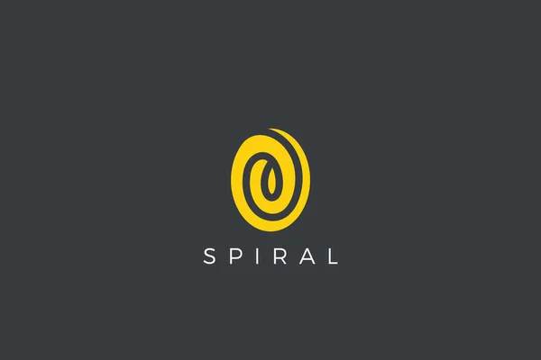 Modelo Abstrato Vetor Projeto Logotipo Onda Infinita Espiral Círculo —  Vetores de Stock