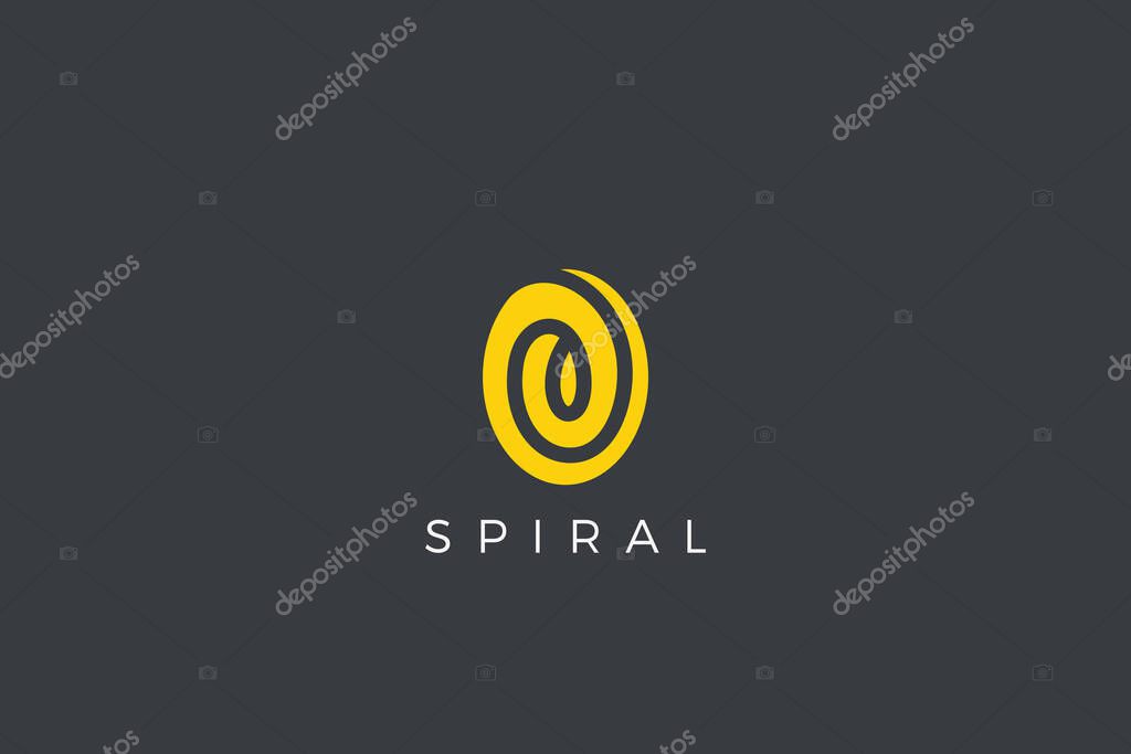 Circle Spiral Infinity Wave Logo abstract design vector template