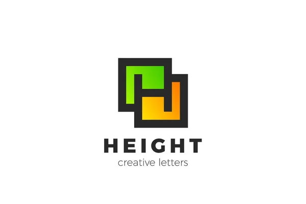 Letter Logo Ontwerp Corporate Media Vector Template Vierkante Vorm Stijl — Stockvector