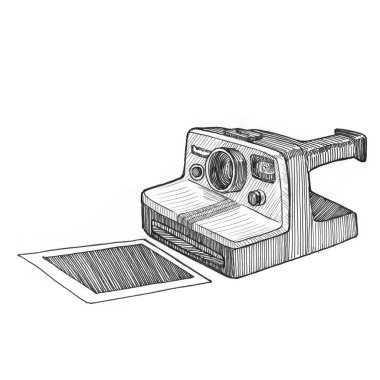 Retro anlık fotoğraf makinesi