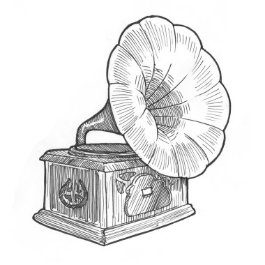 Retro vintage gramofon