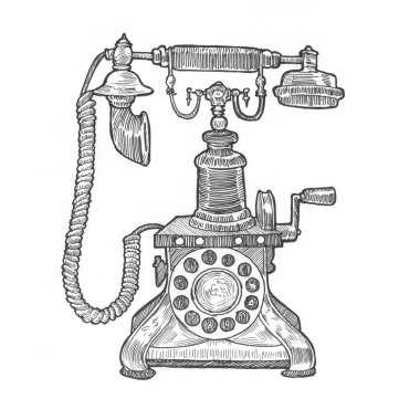 eski moda retro telefon
