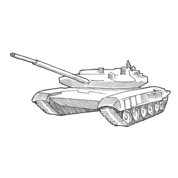 painting illustration tank war