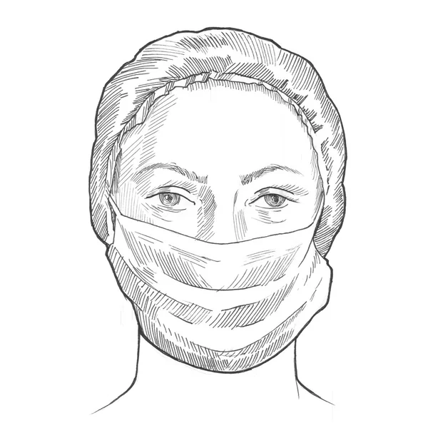 Жіночий доктор face — стокове фото