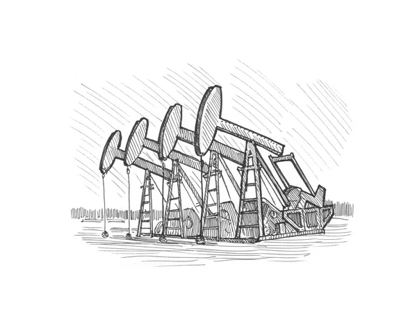 Насосы для добычи нефти — стоковое фото