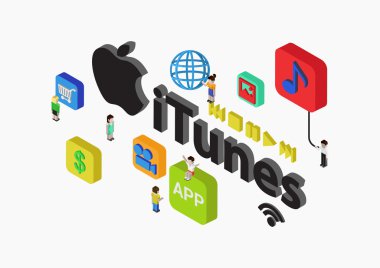 Itunes logosu kavramı.