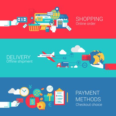 Alışveriş online teslimat ödeme kavramı