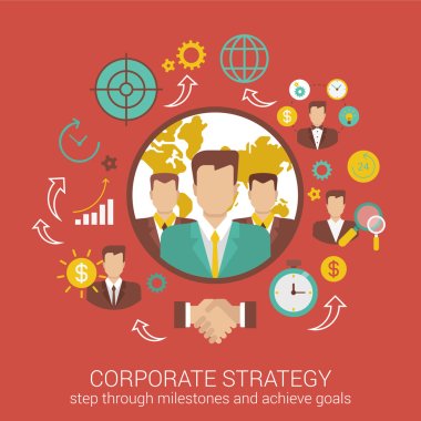 Corporate business strategy  concept. clipart