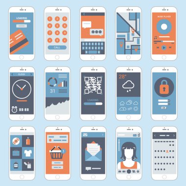 Mobil dokunmatik ekran telefonları arayüzü