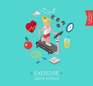 Sport exercise workout  concept clipart