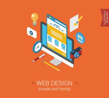Web design website interface clipart