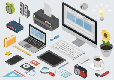 computerized technology designer workspace