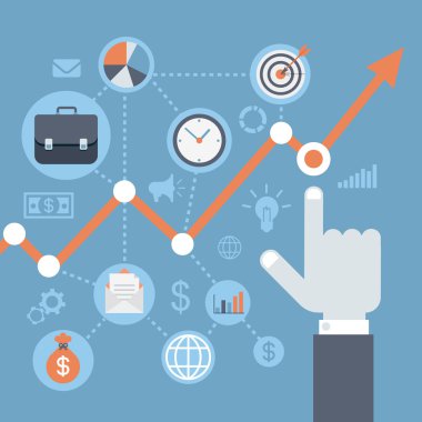 Hand points graphic representation