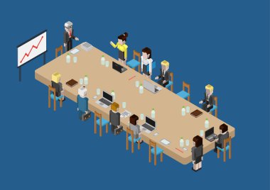 isometric business meeting clipart