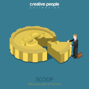 Shareholder scoop business concept