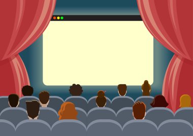 people sitting before blank browser