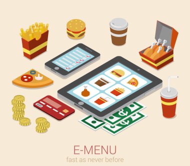 electronic mobile device for menu