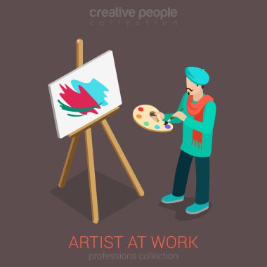 Sanatçı ressam iş başında