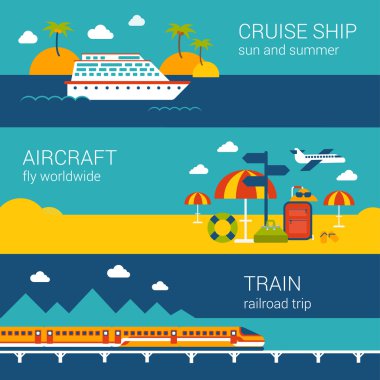 cruise gemi uçak tren seti.