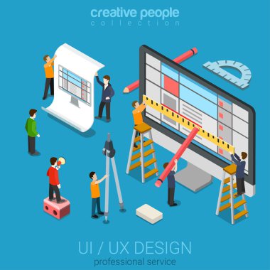 Masaüstü UI/Ux tasarım web Infographic