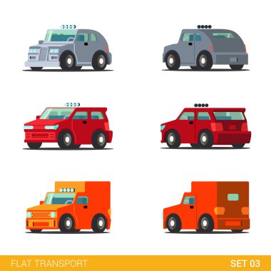 karayolu taşıma Icon set.